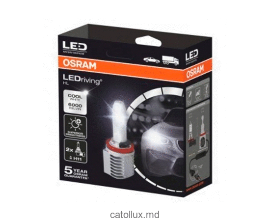 Bec auto LED  Osram 65211CW LEDriving HL H11 6000K 12-24V 