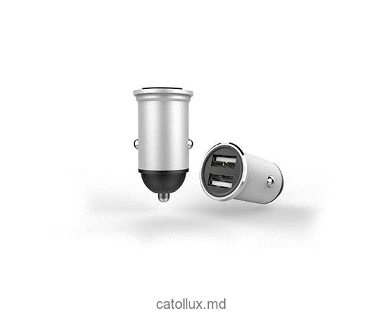 Автомобильное зарядное устройство HELMET HLPCARC2USBLSL Car Charger 2USB 2.4A 