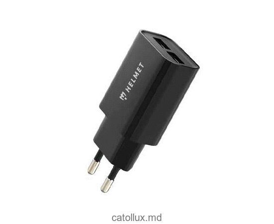 Incarcator pentru telefon HMTWC2USBBBK / Helmet Wall Charger 2USB negru 