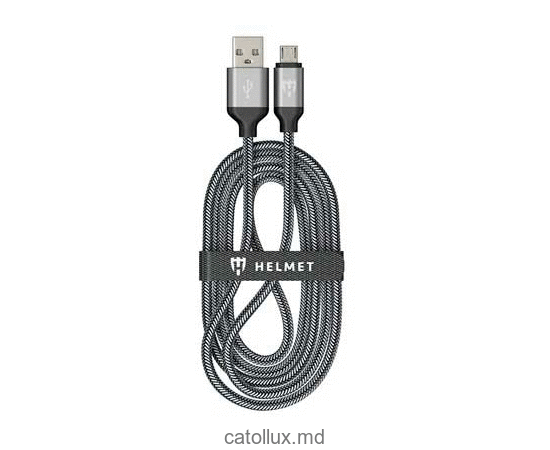 Cablu HELMET  HL-CP111-1BK Nylon Micro USB Cable-2m. 