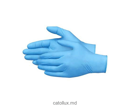 Manusi nitril albastre L pereche 