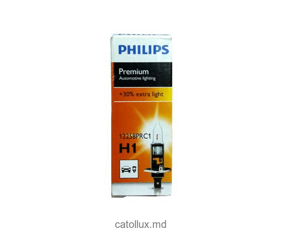 Lampa cu halogen PHILIPS 12258PR H1 12V 55W P14.5S PREMIUM 