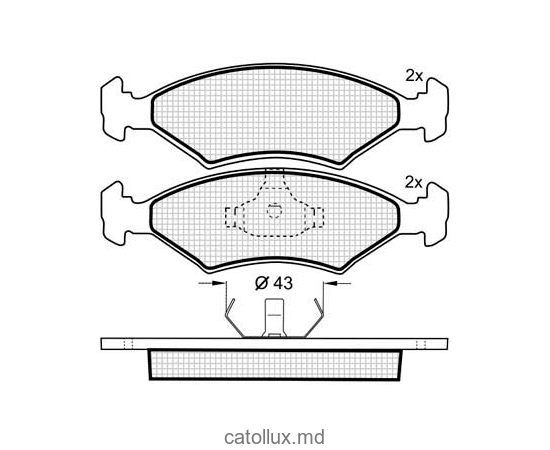 Placute frana DBS2030 SP108 T4017 Ford Escort Fiesta Orion Sierra fata 