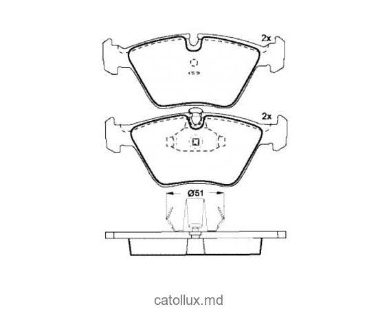 Placute frana DBS2087 SP138 T1103 BMW 5 E39 fata 