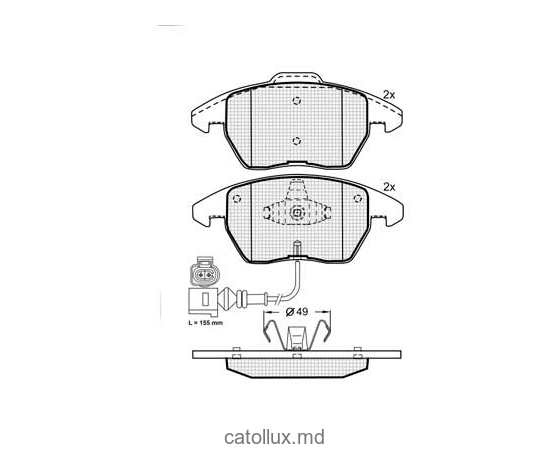 Тормозные колодки DBS2434 SP367 T1376 Skoda Octavia II VW Caddy Golf V Passat B6 пер. 