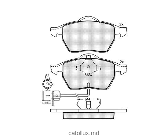 Placute frana DBS2066 SP178 T1388 T1035 Audi 100 A4 A6 +senzor rotund fata 