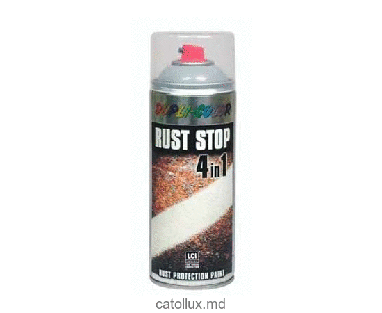 Vopsea spray pentru rugina DUPLI COLOR 868344  Rust Stop RAL 9006 400 ml 