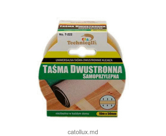 Technicqll T-222 banda adeziva universala dubla 10m x 50mm 