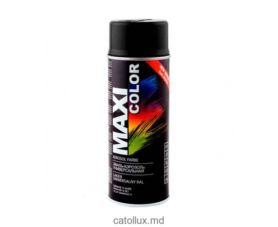 Аэрозольная краска Maxi Color  MX9011 RAL9011 Графитовый черный 400ml 