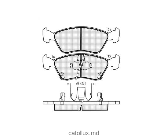 Placute frana DBS3196 (SP362) (T3089)   Toyota Avensis fata 