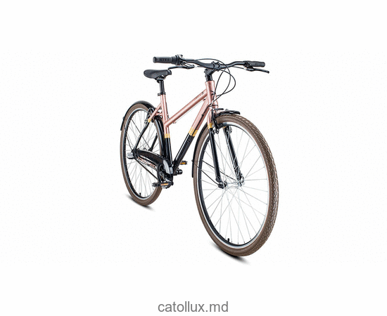 Bicicletă urbană FORWARD CORSICA 28 (28 "3 viteze 500 mm) 2019-2020, negru / maro 