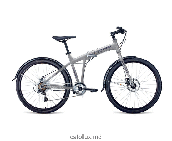 Складной велосипед FORWARD TRACER 26 2.0 disc (26" 7 ск. рост 19" скл.) 2020-2021, серый/синий  Складной велосипед FORWARD TRACER 26 2.0 disc (26" 7 ск. рост 19" скл.) 2020-2021, серый/синий