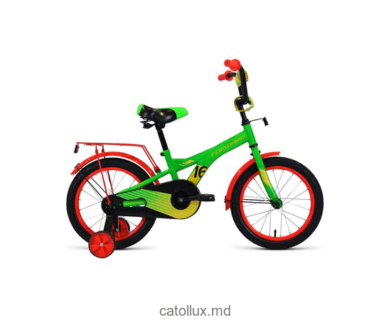 Bicicletă pentru copii FORWARD CROCKY 16 (16 "1 viteză) 2020-2021, verde / galben 
