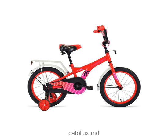 Bicicletă pentru copii FORWARD CROCKY 16 (16 "1 viteză) 2020-2021, roșu / violet 