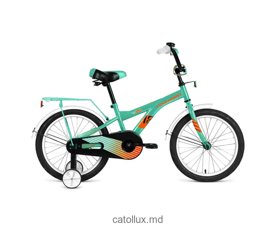 Bicicletă pentru copii FORWARD CROCKY 18 (18 "1 viteză) 2020-2021, turcoaz / portocaliu 