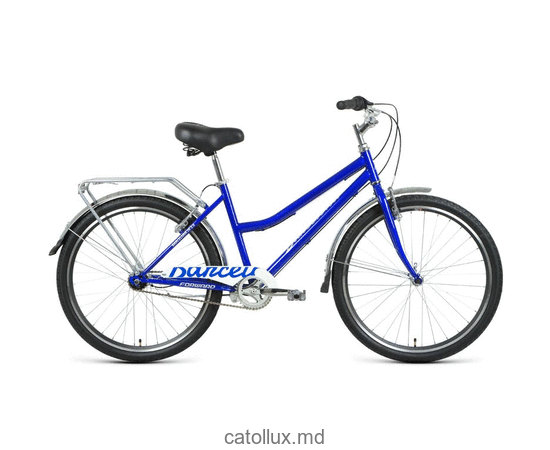 Bicicletă urbană FORWARD BARCELONA 26 3.0 (26 "3 viteze. Înălțime 17") 2020-2021, albastru / argintiu 