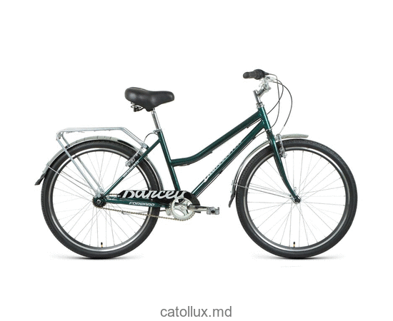 Bicicletă urbană FORWARD BARCELONA 26 3.0 (26 "3 viteze. Înălțime 17") 2020-2021, verde / argintiu 