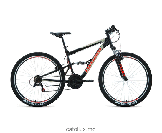 Bicicleta de munte FORWARD RAPTOR 27.5 1.0 (27.5 "18 sk. Înălțimea 16") 2020-2021, negru / roșu 