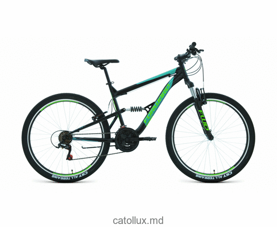 Bicicleta de munte FORWARD RAPTOR 27.5 1.0 (27.5 "18 sk. Înălțimea 16") 2020-2021, negru / turcoaz 