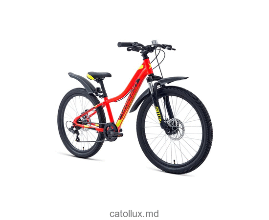 Велосипед подростковый FORWARD TWISTER 24 2.2 disc (24" 7 ск. Рост 12") 2020-2021, красный/ярко-зеленый  Велосипед подростковый FORWARD TWISTER 24 2.2 disc (24" 7 ск. Рост 12") 2020-2021, красный/ярко-зеленый