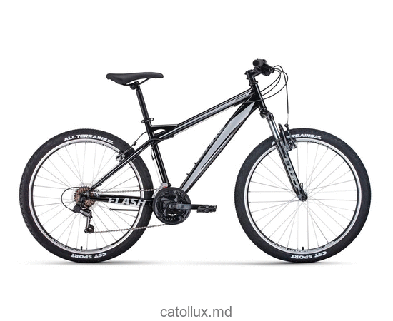 Горный велосипед FORWARD FLASH 26 1.2 (26" 21 ск. Рост 17") 2020-2021, черный/серый 