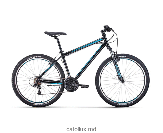 Горный велосипед FORWARD SPORTING 27,5 1.2 (27,5" 21 ск. Рост 17") 2020-2021, черный/бирюзовый 