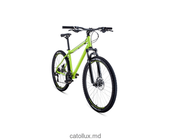 Горный велосипед FORWARD SPORTING 27,5 2.2 disc (27,5" 8 ск. Рост 17") 2020-2021, ярко-зеленый/серый 