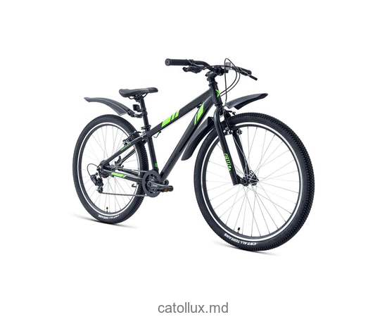 Велосипед подростковый FORWARD TORONTO 26 1.2 (26" 7 ск. Рост 13") 2020-2021, черный/ярко-зеленый  Велосипед подростковый FORWARD TORONTO 26 1.2 (26" 7 ск. Рост 13") 2020-2021, черный/ярко-зеленый