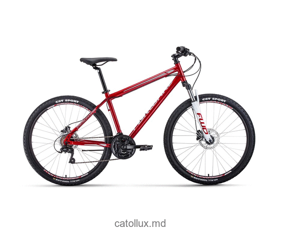 Горный велосипед FORWARD SPORTING 27,5 3.0 disc (27,5" 21 ск. Рост 19") 2020-2021, темно-красный/серый 