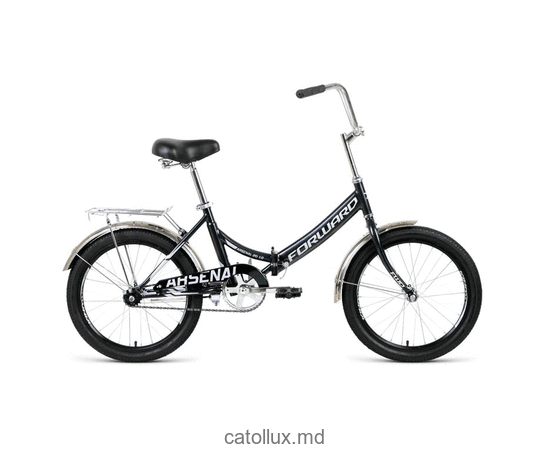 Складной велосипед FORWARD ARSENAL 20 1.0 (20" 1 ск. рост 14" скл.) 2020-2021, черный/серый 