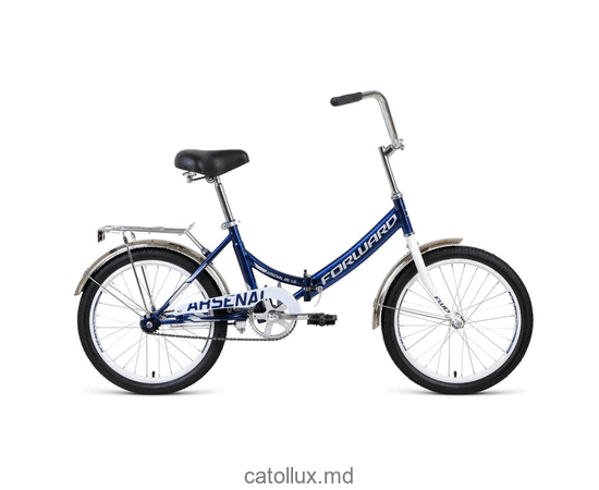 Складной велосипед FORWARD ARSENAL 20 1.0 (20" 1 ск. рост 14" скл.) 2020-2021, темно-синий/серый 