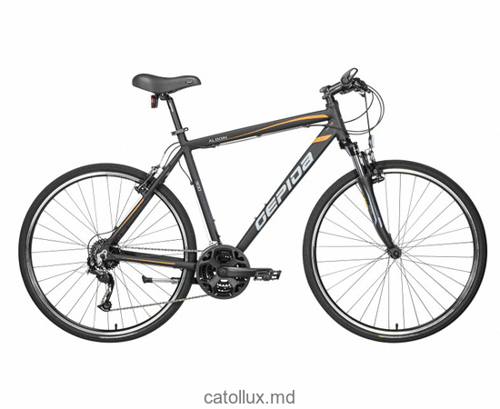 Велосипед городской мужской ALBOIN 300CRS 28" M-24S Рост-52 серо-желтый 