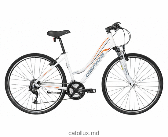 Велосипед городской женский ALBOIN 300CRS 28" L-24S Рост-48 бело-оранжевый 