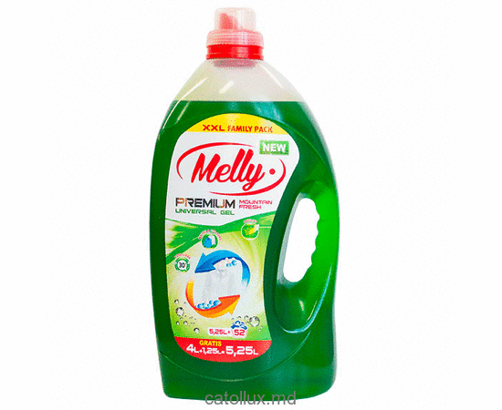 Порошок жидкий для стирки ''Melly'' Premium Mountain Fresh green 5.250л 