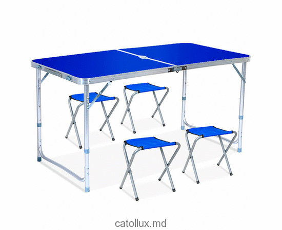Набор для пикника алюминиевый (стол+4 стула) NC-18-TB002 