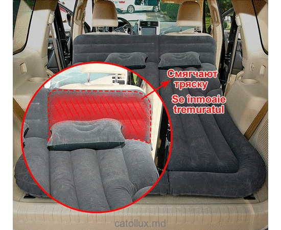 Saltea gonflabilă pentru mașini cu pompă electrică (175x135x12)  Saltea gonflabilă pentru mașini cu pompă electrică (175x135x12)