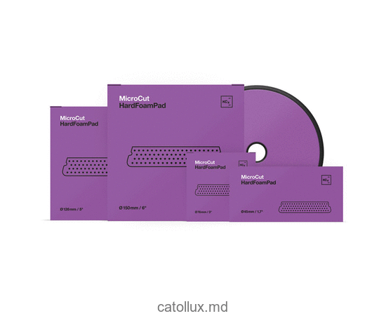 9998321 Micro Cut Hard Foam Pad 150x25mm Burete pentru îndepărtarea zgârieturilor fine, hologramelor și urmelor de lustruire Koch Chemie (violet) 