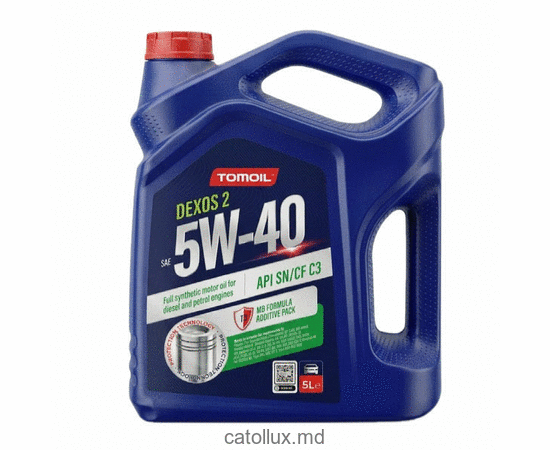 Tomoil масло мотор. SAE 5W40 SN/CF C3  5L 
