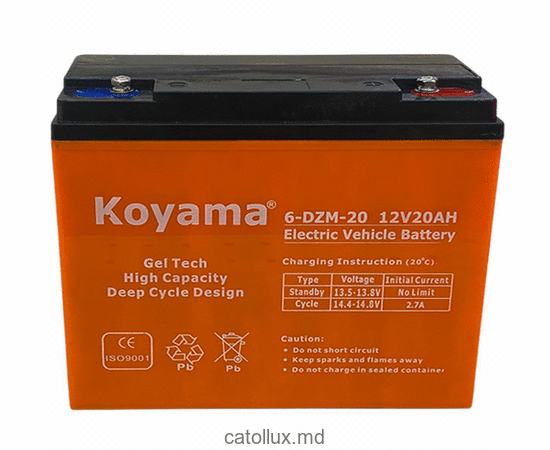 Аккумулятор KOYAMA moto 6-DZM-20 12V 181x77x171 
