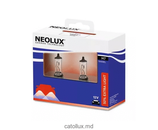 Bec auto Neolux N499EL-2SCB +50%  H7 12V 55W 