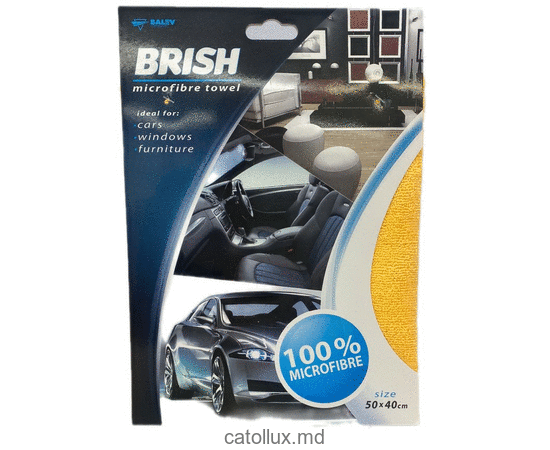 Тряпка для авто микрофибра BRISH оранжевая 