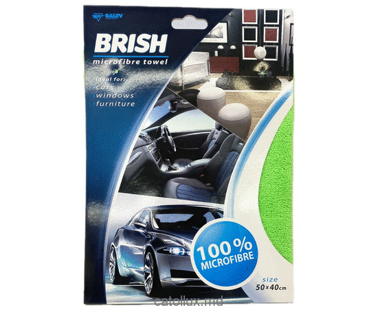 Тряпка для авто микрофибра BRISH зеленая 