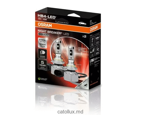 Автолампа Osram 9006 DWNBSM-2HB 10W 12V P22D LED SMART HB4 