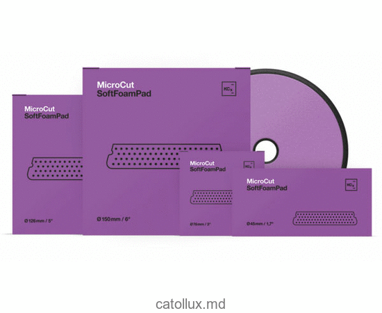 9998326 Micro Cut Soft Foam Pad (violet) 45x25mm 1buc/ Burete pentru îndepărtarea zgârieturilor fine, hologramelor și urmelor de lustruire 