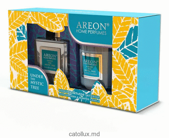 Odorizant набор Areon Home Perfume Sticks 150ml + свеча (Under the Mystic Tree) 