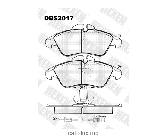 Тормозные колодки DBS2017 (SP 177) (T1111) * Mercedes Sprinter 208-316 / VW LT 28-35 пер. 