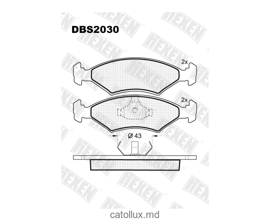 Тормозные колодки DBS2030 (SP 108) (T4017) * Ford Escort,Fiesta,Orion,Sierra пер. 