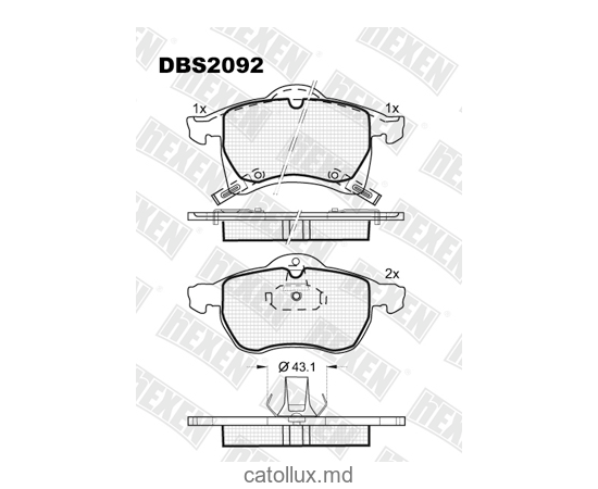 Тормозные колодки DBS2092 (SP 243) (T1145)* Opel Astra G,H , Zafira пер. 