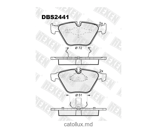 DBS2441 (SP 355) (T1230) * BMW 3 (E90,E91,E92), 5 (E60,E61), 6 (E63,E64), 7 (E65,E66) fata 