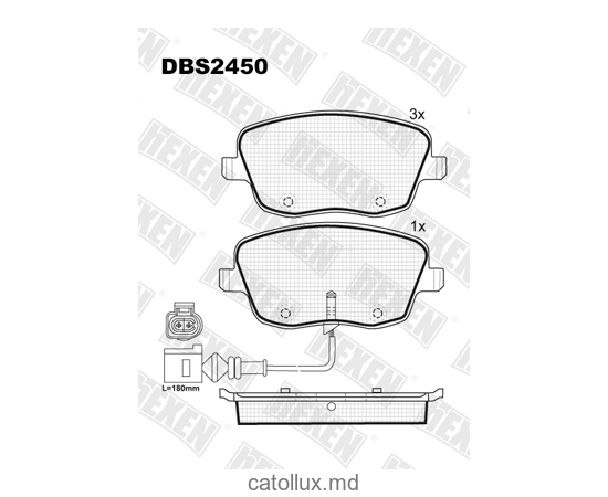 DBS2450 (T5161) * Seat Ibiza, Skoda Fabia, Roomster, VW Cross Polo, Polo fata 